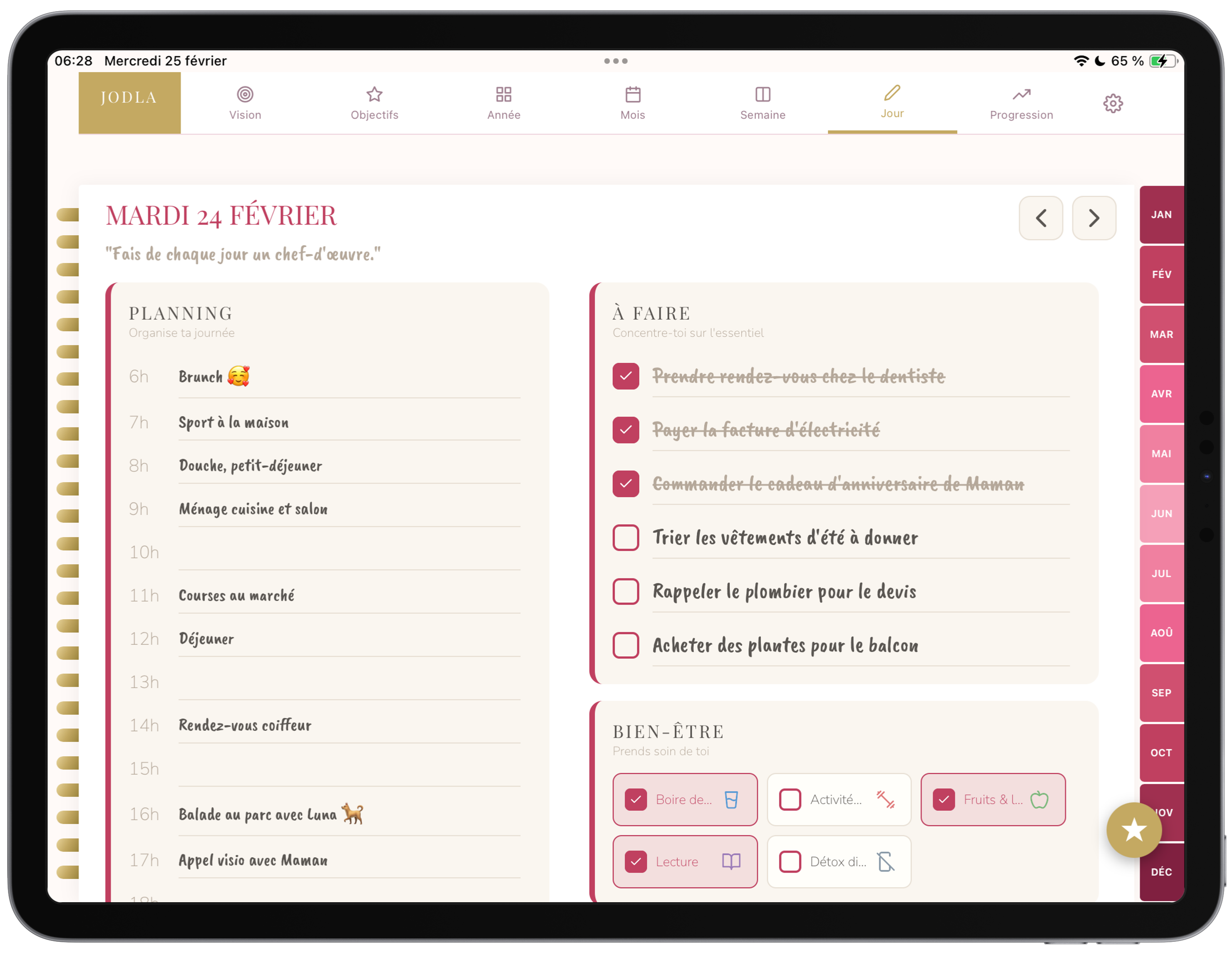 JODLA tablette vue jour
